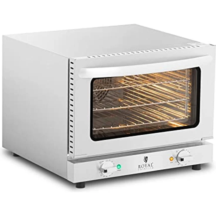 Royal Catering Heißluftofen Konvektomat Kombidämpfer Backofen Edelstahl 2.150 W 3 Gitterroste, Kleinbackofen, Silber – Bild 1