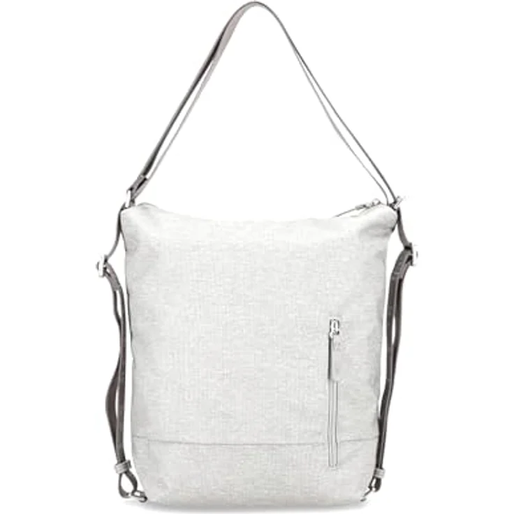 Jost Bergen Umhängetasche 26 cm, wandelbare 2in1 Rucksack-Tasche aus robustem Polyester, grau Damen – Bild 7