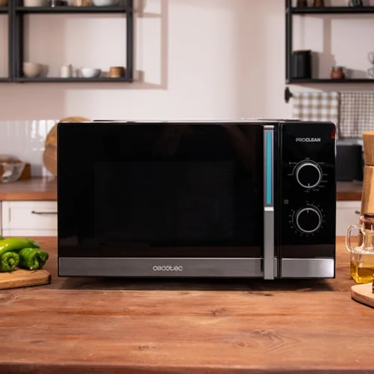 Cecotec Proclean 4120, mechanische Mikrowelle mit Grill, 23 l, 800 W und 1000 W Grill, 8 Leistungsstufen, Auftaufunktion, 35-Minuten-Timer, 285 mm Drehteller – Bild 3