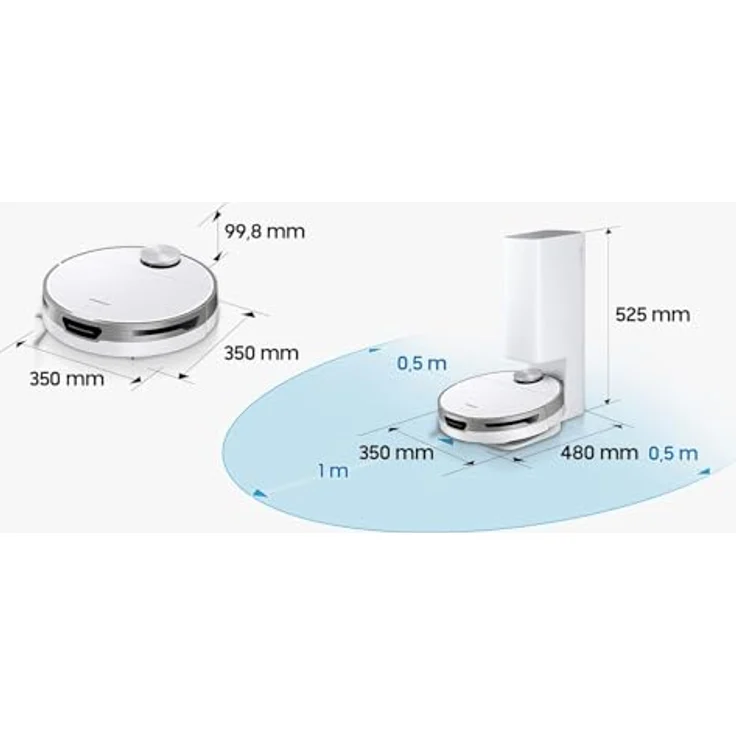 Samsung Jet Bot+ VR30T85513W-WA Saugroboter mit Absaugstation, 90 min Akkubetrieb, weiß – Bild 3