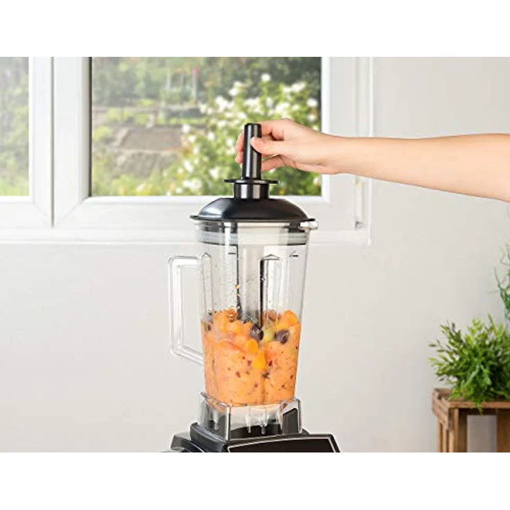 Rosenstein & Söhne Blender Profi Retro Standmixer, 1500W, 6 Edelstahlklingen, 2 L, schwarz – Bild 9