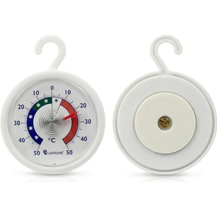 Lantelme Kühlschrankthermometer Set, 5 Stück Analog mit Haken, Temperaturmessbereich -50°C bis +50°C, für Gefrierschrank und Weinschrank – Bild 4