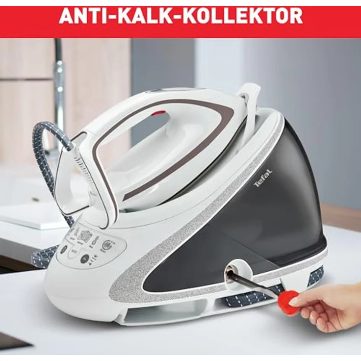 Tefal GV9567 Pro Express Ultimate Dampfbügelstation | 7,7 Bar | 155 g-Min. kontinuierlicher Dampf | 500 g-Min. Extra-Dampfstoß | weiß – Bild 6