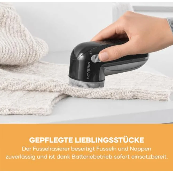 Severin CS 7977 Fusselrasierer, schwarzer Fusselentferner für Wäschepflege – Bild 6