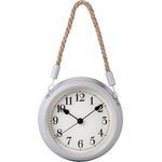 Technoline Quarzwanduhr WT 7130, Wanduhr mit Metallgehäuse in Weiß und Ziffernblatt in Beige - Preisvergleich