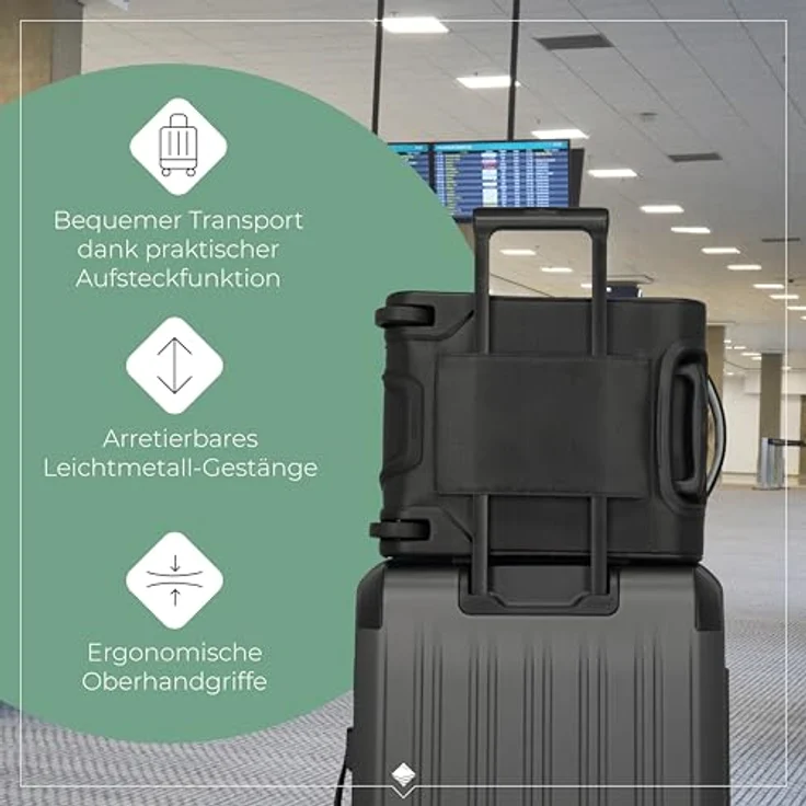 Travelite Jetpack Handgepäck Koffer, kompakter Bordtrolley mit 2 Rollen, 40x30x25 cm, 25 l, integriertes Zahlenschloss, Schwarz – Bild 5