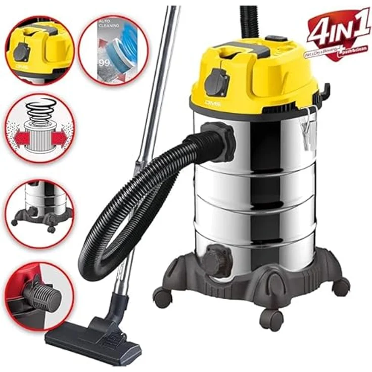 DMS NTSC-30 4in1 Staubsauger Nass Trocken Asche Blass 2300W 30L beutellos 30 Liter – Bild 3