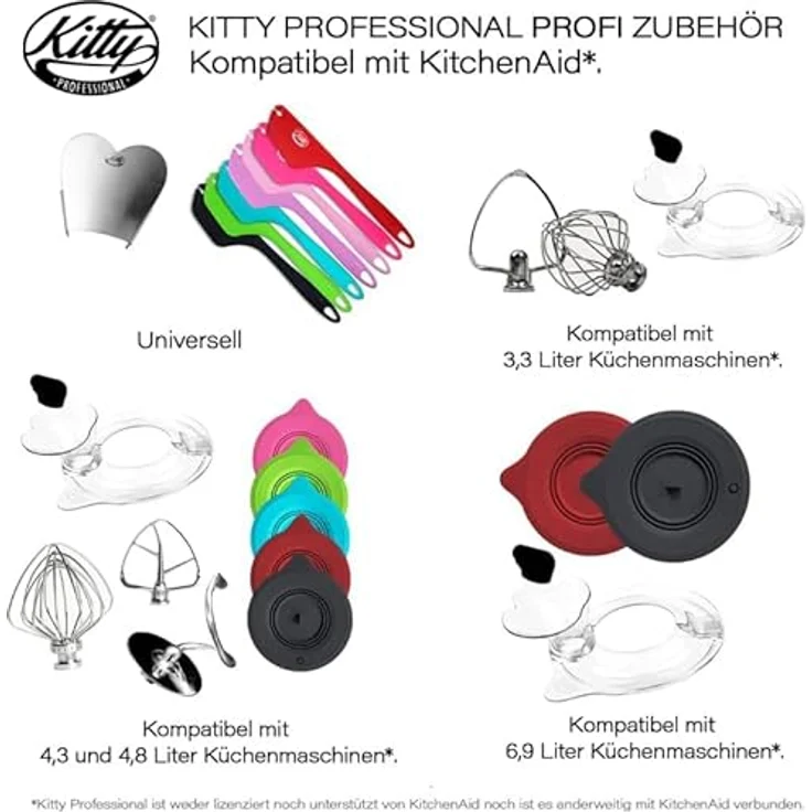 Kitty Professional Flachrührer Edelstahl "Schmetterling" für KitchenAid MINI | schneller und spülmaschinenfest, silber – Bild 2