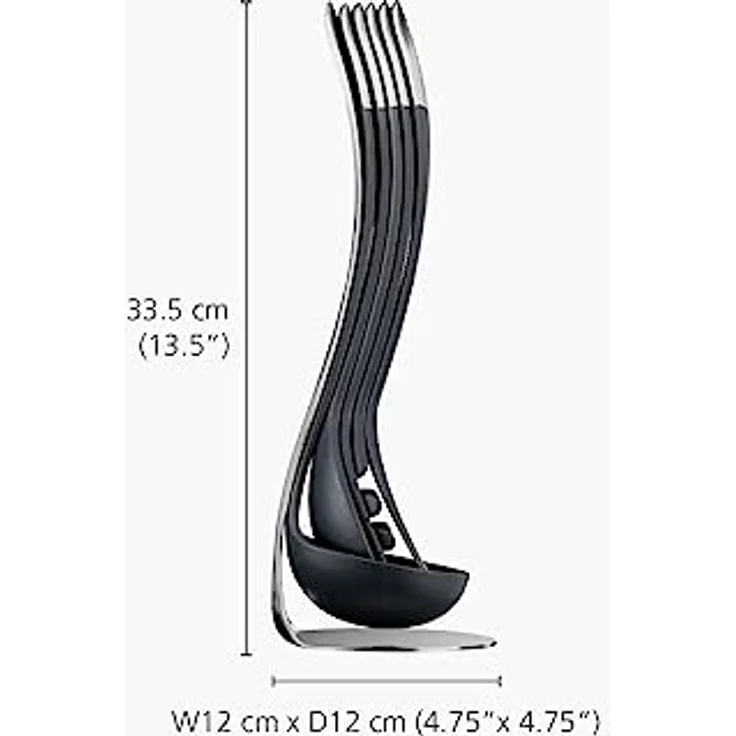 Joseph Joseph Nest 5-teiliges Utensilienset mit magnetischem Ständer, kompakte Küchenorganisation, spülmaschinenfest - Schwarz/Edelstahl – Bild 5