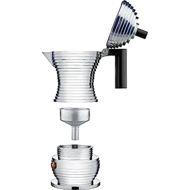 Alessi Kaffeekanne, schwarz, Aluminium, 8.3 x 10.5 x 35 cm – Bild 5