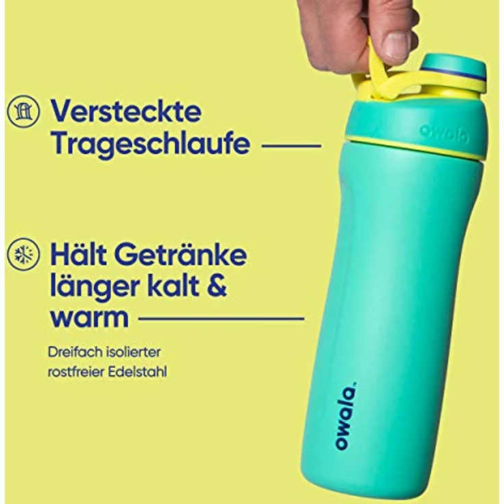 Owala Twist Edelstahl Trinkflasche mit Drehverschluss, 710ml, Hint of Grape – Bild 3