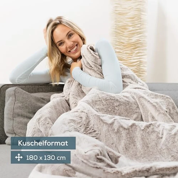 Beurer HD75 Wärmezudecke Cosy Nordic 130 x 180 cm atmungsaktiv abnehmbarer Schalter – Bild 3