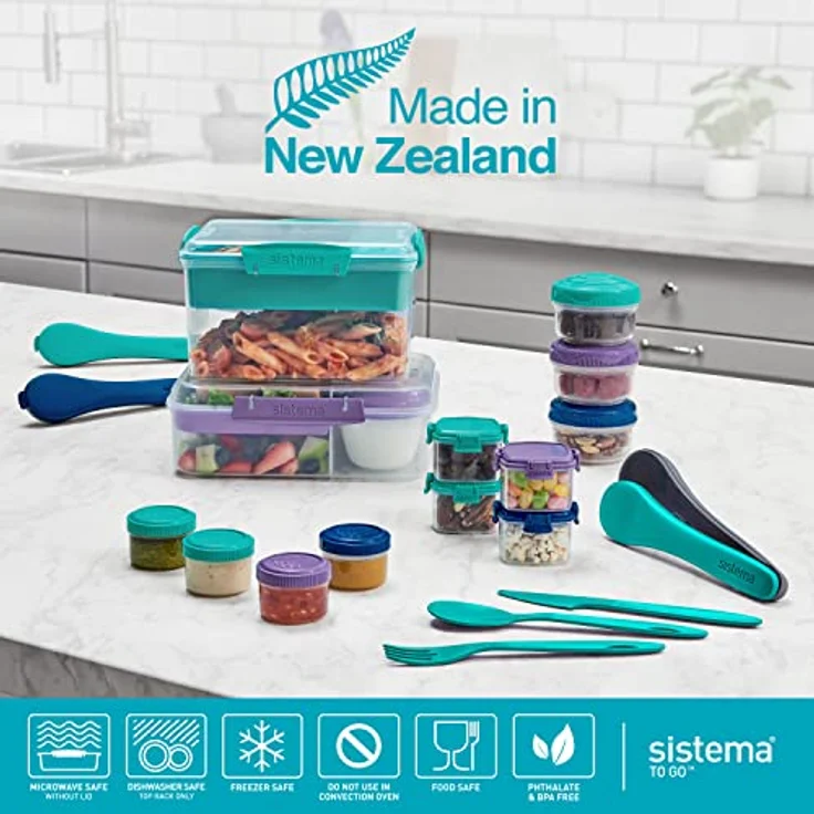 Sistema Bento Cube Box To Go mit Fruit-Joghurt Topf, 1,25 Liter (farblich sortiert) – Bild 6