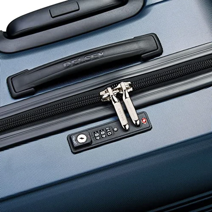 Delsey Segur 2.0 Handbagage Koffer 55 cm - Blauw, Robuster Kabinentrolley aus Polycarbonat mit TSA Schloss und arretierbarem Griff – Bild 5