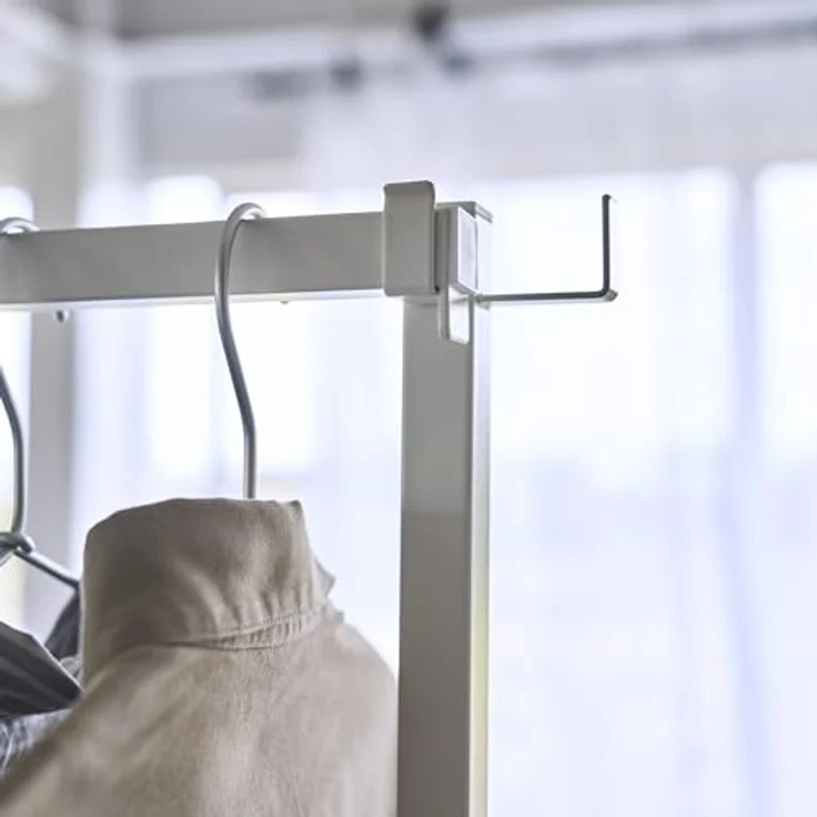 Yamazaki Wäscheständer "Tower" Design Kleiderständer 175x160x25cm, zusammenklappbar, freistehend, Trockenständer, weiß – Bild 7