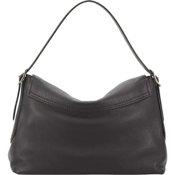 Abro Carina Schultertasche, Leder 26 cm, Braun, mit abnehmbarem Umhängeriemen und Reißverschlussfach – Bild 4