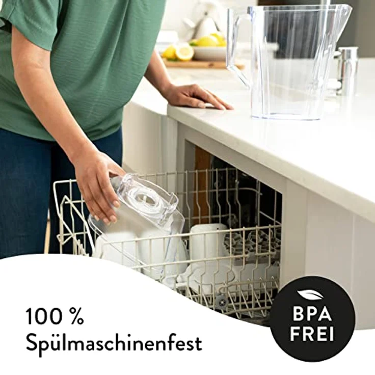 Aqua Optima Liscia Wasserfilterkanne & 1 x 30 Tage Evolve+ Wasserfilterkartusche,2,5 Liter Fassungsvermögen,zur Reduzierung von Mikroplastik,Chlor,Kalk und Verunreinigungen,weiß, One Size - Preisvergleich – Bild 5