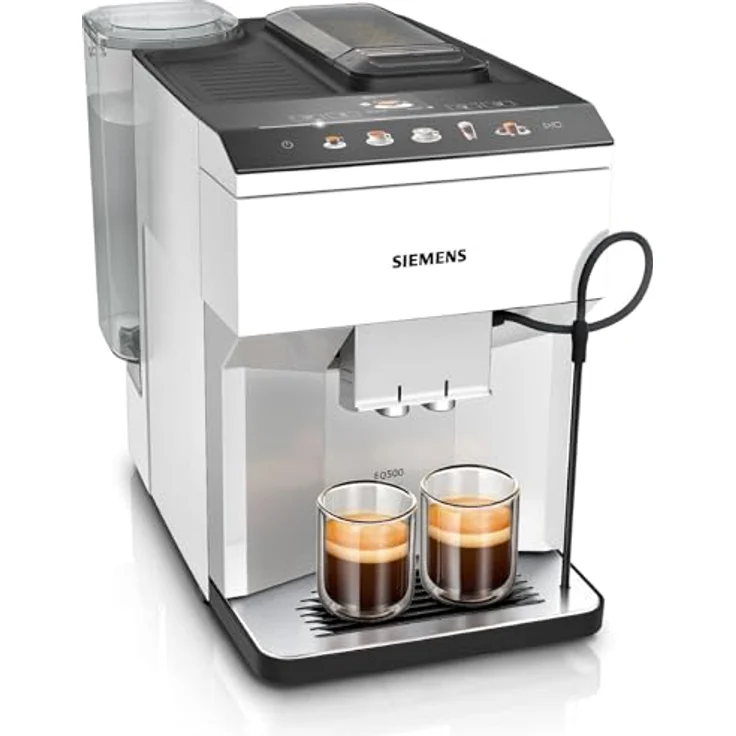 Siemens TP515R02 EQ500, Kaffeevollautomat mit iAroma-Technologie, TFT-Touchscreen und integriertem Milchsystem, weiß – Bild 1