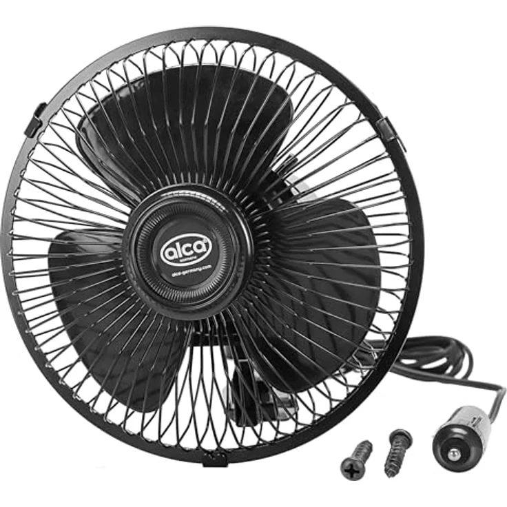alca Handventilator Fahrzeugventilator 24 V, Metall mit Rotation & Schraubbefestigung für Nutzfahrzeuge – Bild 1