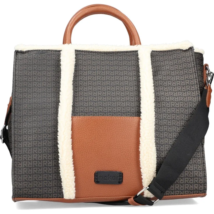 Rieker Shopper Korsika/Karami/Teddybear, im modischen Design, schwarz-cognac-ivory