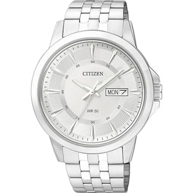 Citizen Armbanduhr Herren Chronograph Basic Herren BF2011 51AE, Analoguhr, 41 mm, silber – Bild 2