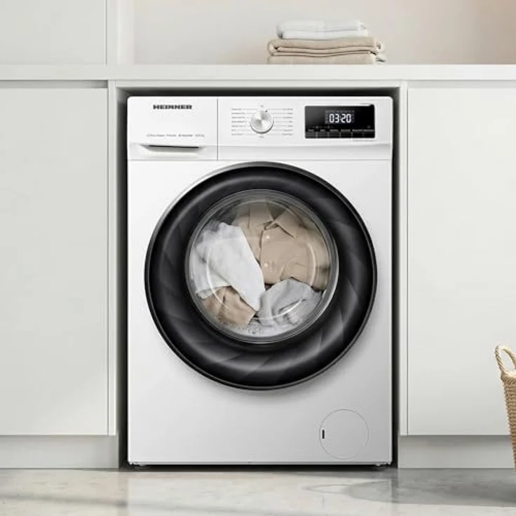 Heinner HWDM-H10614A Waschtrockner, 10 kg Waschen/6 kg Trocknen, 1400 U/min, Allergie-Dampf, Weiß – Bild 8