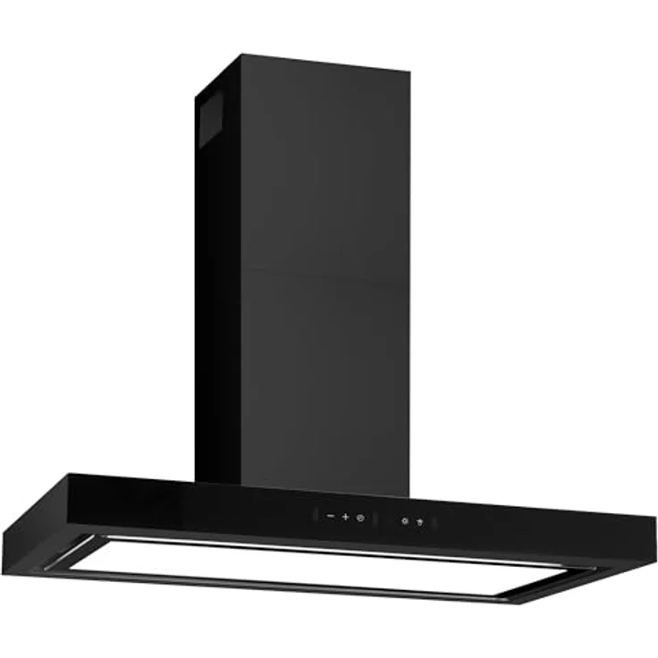 Amica KH 694 616 SM, Wandhaube 90 cm, schwarz mit Randabsaugung, SensorTouch und dimmbarer LED-Beleuchtung – Bild 2