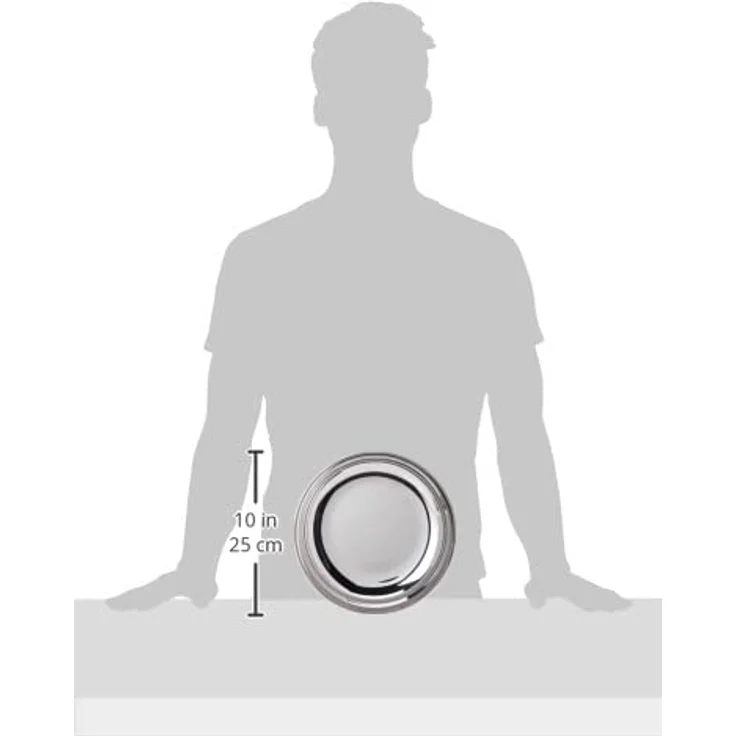 Alessi Obstschale JM15/24 L 24 cm, Designer Obstschale von Jasper Morrison, spülmaschinenfest und aus hochwertigem Metall – Bild 4