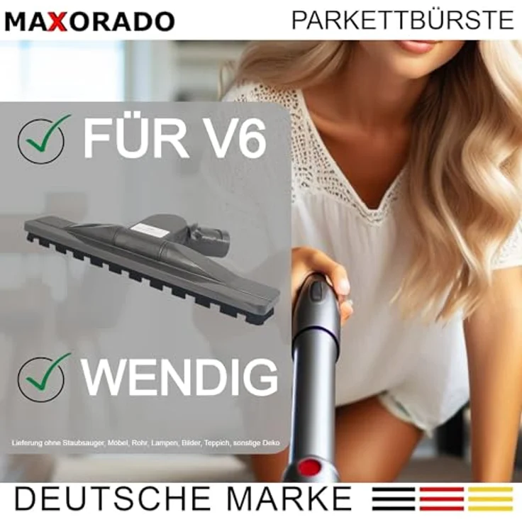 Maxorado Parkettdüse für V6 DC23 DC32 DC19T2 DC29 Hartbodendüse Parkettbürste Bodendüse kompatibel mit Dyson Staubsauger – Bild 4