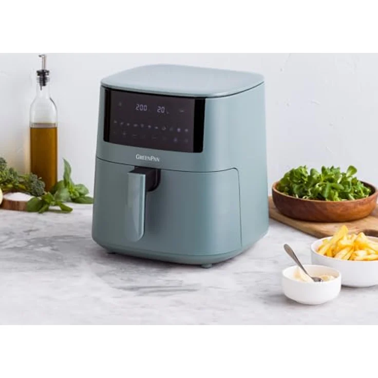 GreenPan Bistro Heißluftfritteuse XL, 7.2L, 1650 Watt, LED-Touchscreen, Antihaft-Korb – Bild 5