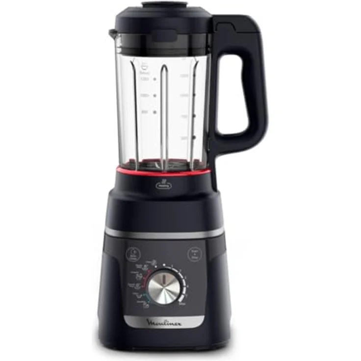 Moulinex Blendforce Cook, Standmixer mit Kochen, 5 automatische Programme, 6 Geschwindigkeiten + Pulse, Black Night, LM5768F0 – Bild 1