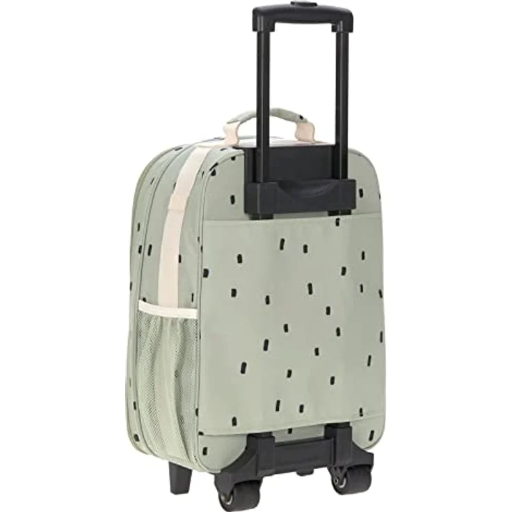 LÄSSIG Kinderkoffer Trolley Reisekoffer mit Teleskopstange und Rollen für Kinder Handgepäck/Trolley Happy Prints oliv – Bild 2