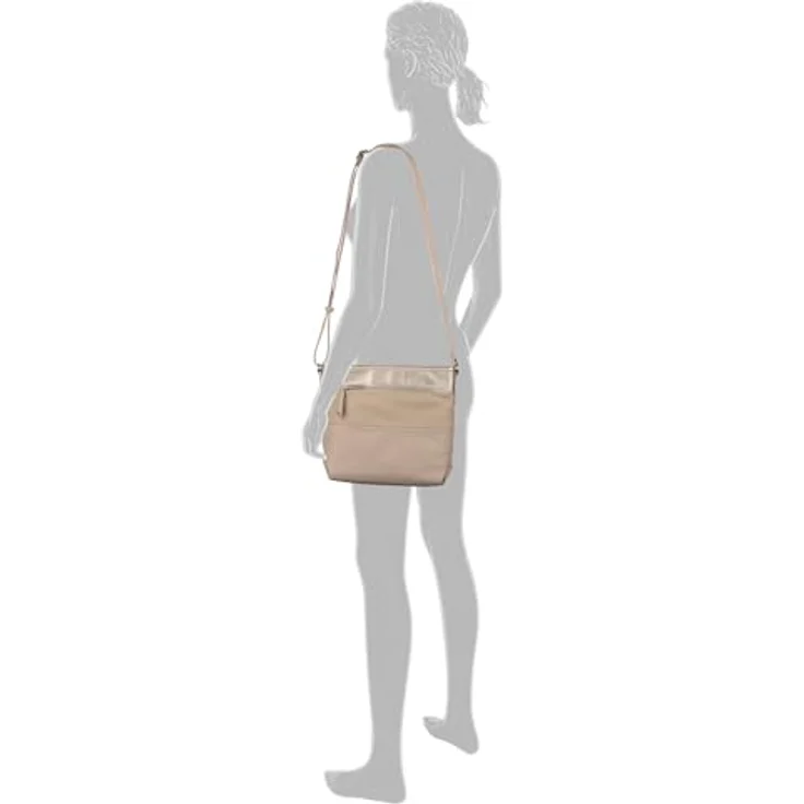 Tom Tailor Nicolina Cross Bag, elegante Umhängetasche in Grau mit verstellbarem Schulterriemen und mehreren Fächern – Bild 3
