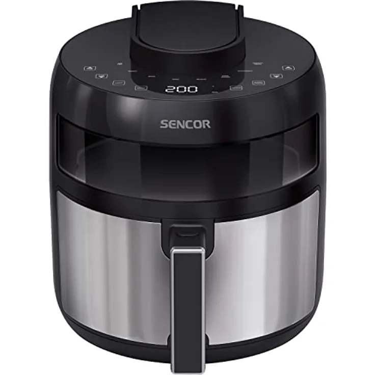 Sencor SFR 5010BK Heißluftfritteuse, kompakt und leicht zu reinigen, schwarz
