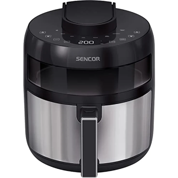 Sencor SFR 5010BK Heißluftfritteuse, kompakt und leicht zu reinigen, schwarz – Bild 1