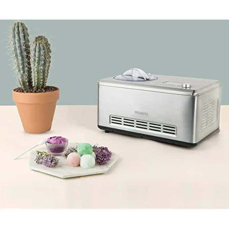 H.Koenig professionelle Eismaschine HF320 - Elektrisch - 2 L - 180 W - Kühlfunktion - Schnelle Zubereitung - Eis, Frozen Joghurt und Sorbet – Bild 5