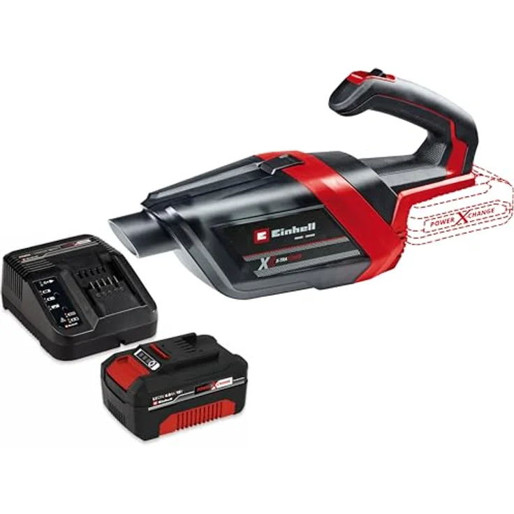 Einhell Bodenstaubsauger TE-HV 18/06 Li Kit (1x 4,0 Ah), Akku-Handstaubsauger mit hoher Saugleistung bis 72 mbar, blau – Bild 2