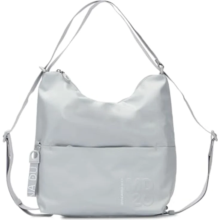 Mandarina Duck MD20 Slide Crossover, Damen-Handtasche mit Rucksackfunktion, Grau, 36 cm breit, 33 cm hoch, 10 cm tief – Bild 1