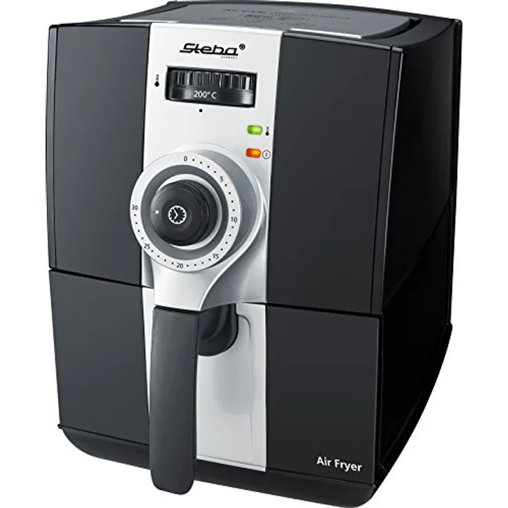 Steba HF 900 Heißluft-Fritteuse, 2,0 L Volumen bis zu 80% weniger Fett, 1500 W, schwarz-grau