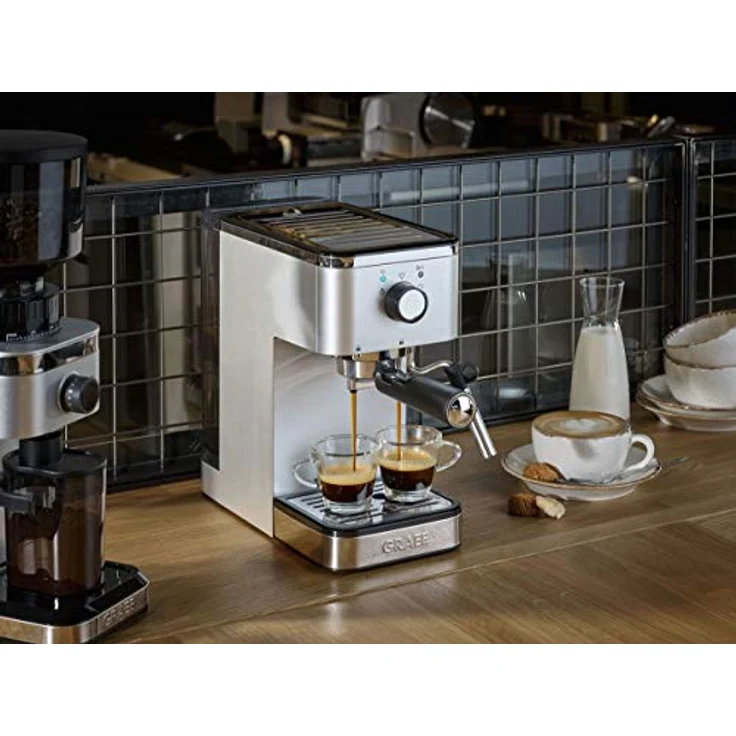 Graef Espressomaschine Salita ES400, 15-Bar-Pumpe, Single-Thermoblock, Silber – Bild 2