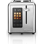 Ufesa Digital Future Toaster Edelstahl mit 2 Scheiben, 950W Leistung, 9 Bräunungsgrad für Brot und Bagel, Touchscreen, Auftaufunktion