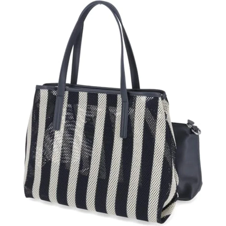 L.Credi Rima Schultertasche, 39 cm, blau, 100% Polyester, 39 x 16 x 34 cm – Bild 3