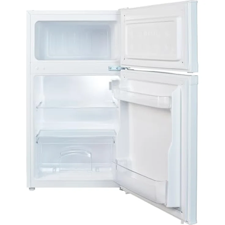 MEDION Mini Kühl-Gefrierkombination (85 Liter, 61L Kühlteil, 24L Gefrierteil, freistehend, 40 dB, transparente Gemüseschublade, Türanschlag wechselbar, MD 37689) weiß - Preisvergleich – Bild 4