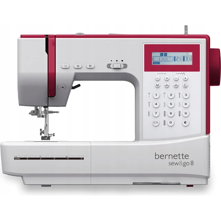 bernette Computer Nähmaschine sew&go 8, 197 Nähprogramme, computergesteuert mit Memory-Funktion und 7 Nähfüßen
