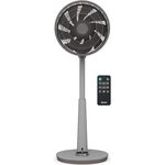 Duux Whisper 2 Standventilator Leise - Sparsamer DC-Motor mit 26 Geschwindigkeiten - Ventilator Höhenverstellbar (73-95cm) - Horizontale + Vertikale Oszillation - Grau