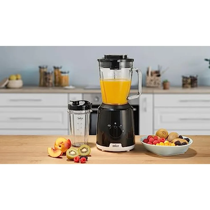 Braun PowerBlend 1 JB1051 Standmixer, 600 Watt, 1,5 Liter, 2 Geschwindigkeiten, schwarz – Bild 4