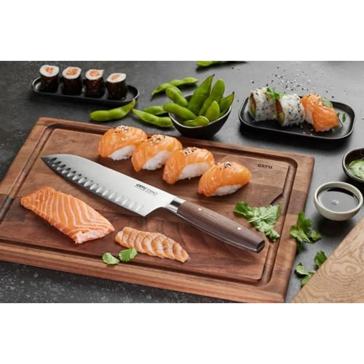 GEFU Schneidebrett ENNO, Walnussholz, Saftrille, klingenschonend – Bild 4