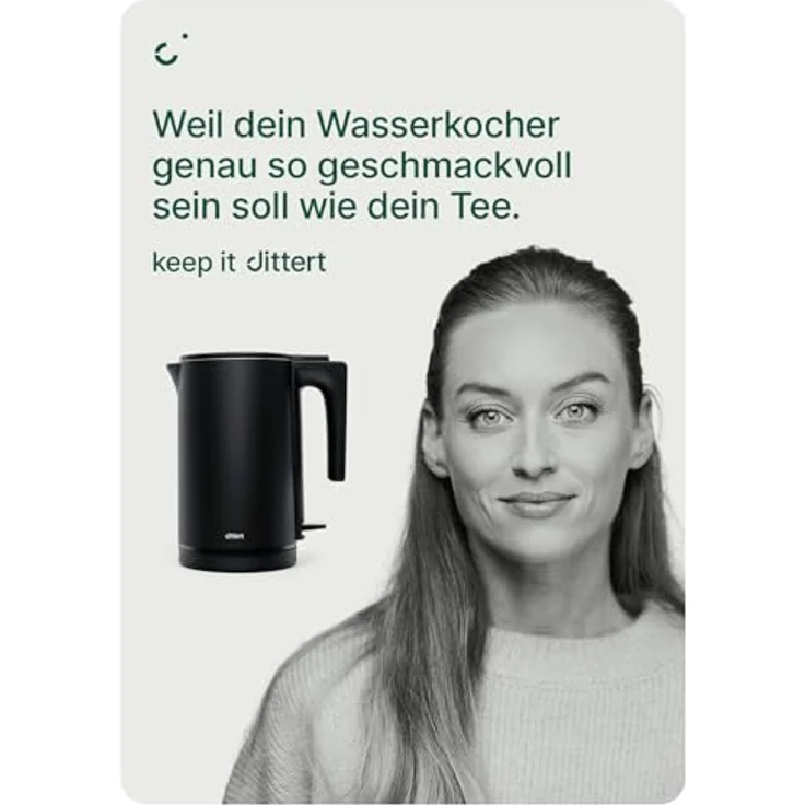 Dittert KE001B-00 1,5 l Wasserkocher, 2200 W, schwarz, Serie ONE, versandkostenfrei – Bild 6