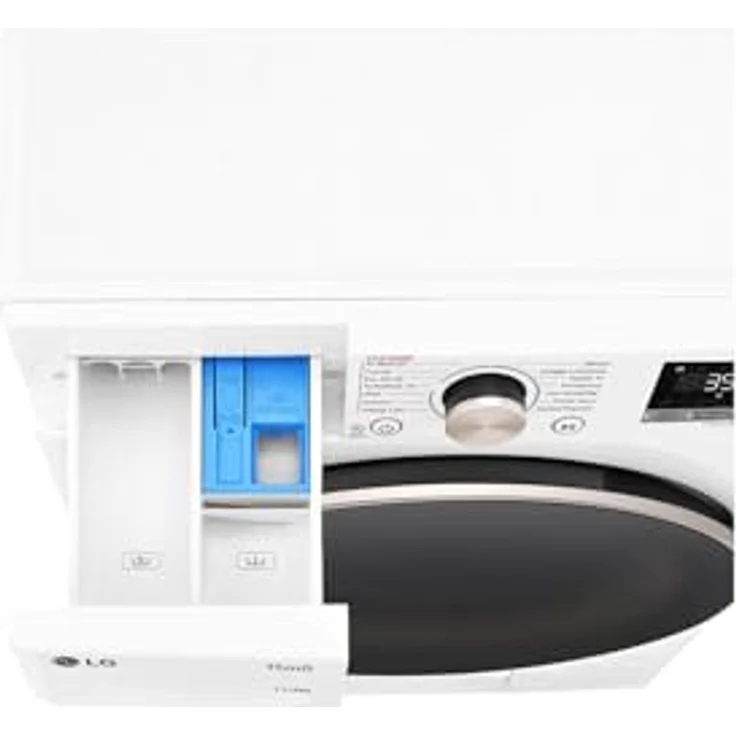LG D4R7011TSWG Waschtrockner Freistehend, 11 kg Wasch- und 6 kg Trockenkapazität, 1400 U/min, Inverter Direct Drive, Schwarz-Weiß, Energieeffizienzklasse D – Bild 7