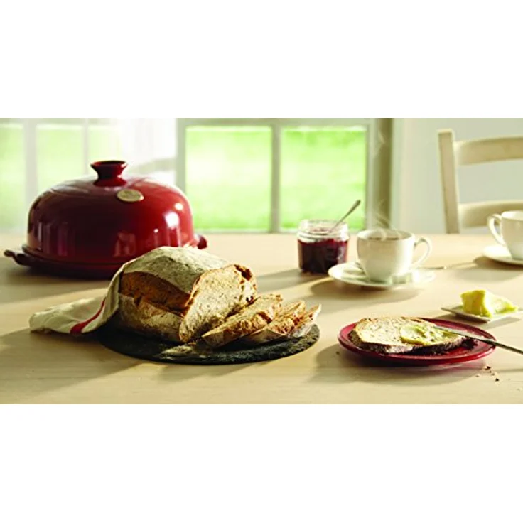 Emile Henry ? Brotform aus Keramik, 33,5 x 28,5 x 16,5 cm Kohle – Bild 9